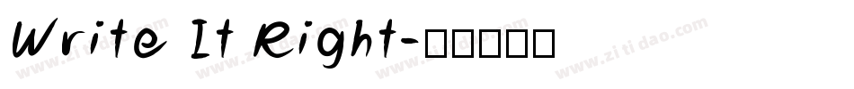 Write It Right字体转换